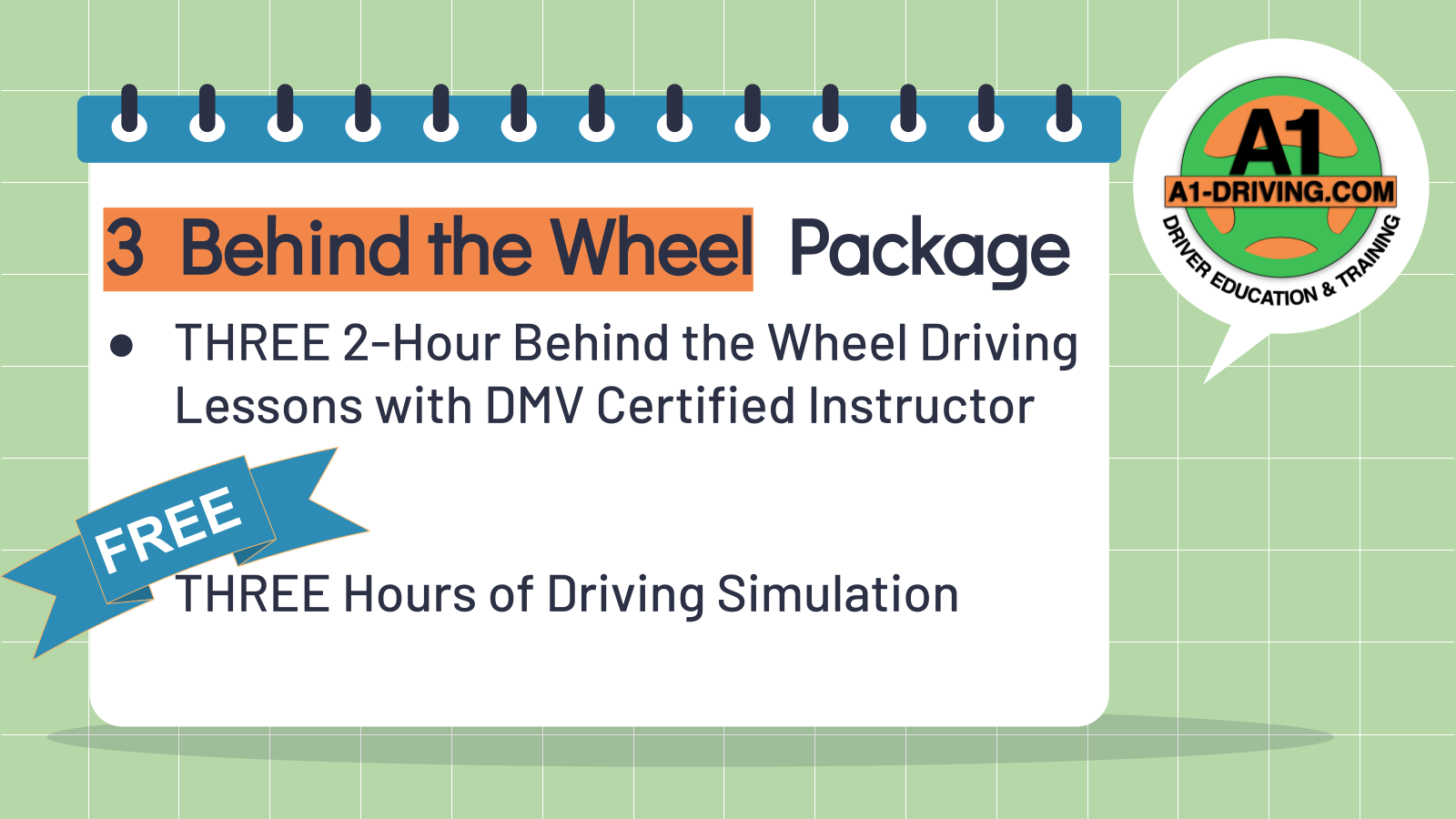 3 Behind The Wheel Package (6 Hour)